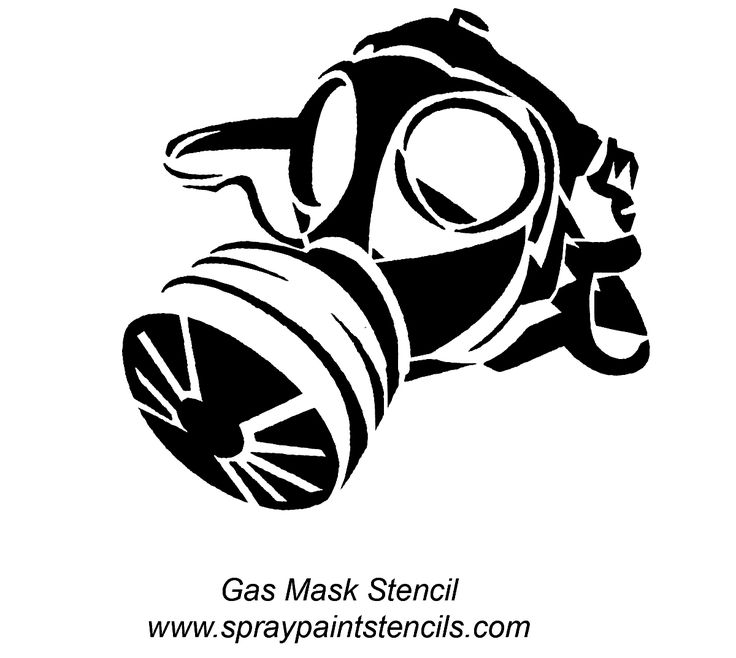 Skull Gas Mask Drawing