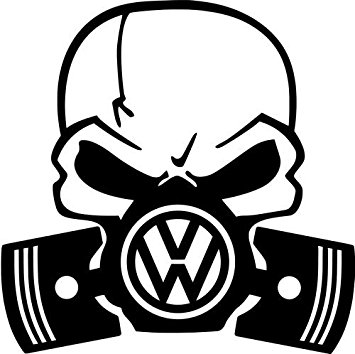 355x354 Vw Gas Mask Skull Vinyl Decal Sticker 6 Wide Gloss