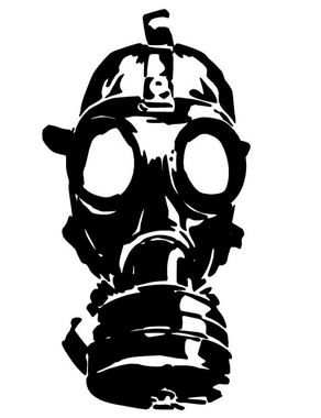 292x380 Face With A Gas Mask Decal