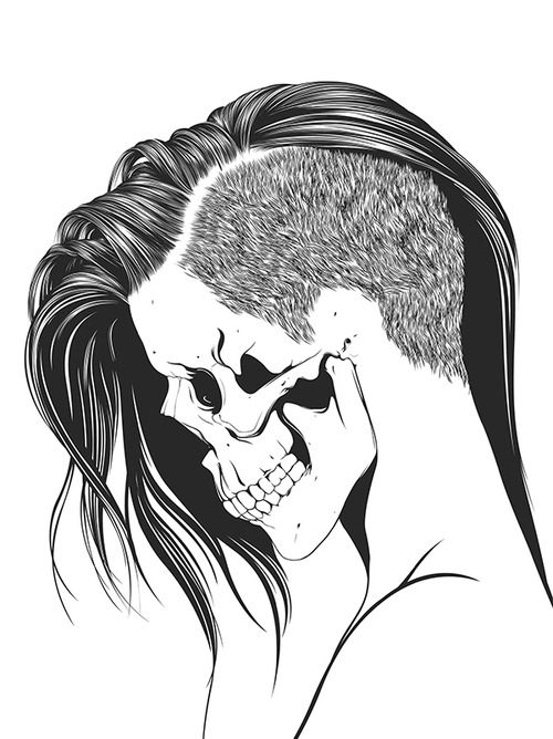 500x668 Skull Girls 2 Art Skull Drawings, Sketchbook Ideas