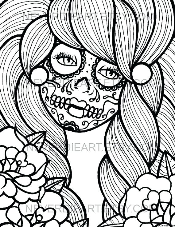 570x738 Sugar Skull Coloring Book And Images About Skull Day Of The Dead