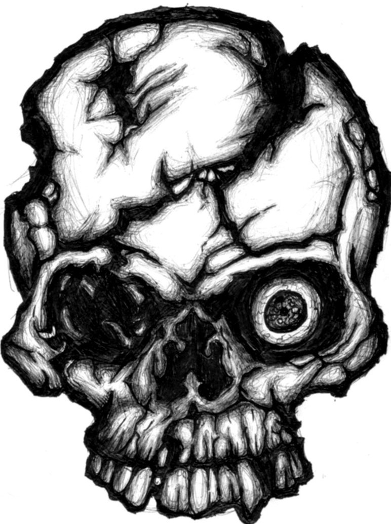 772x1034 Drawn Skull