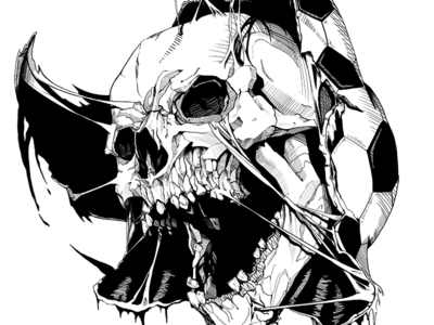 400x300 Football Skull Head By Sukhrob