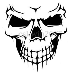300x300 Smiling Skull Head Hood Car Sticker Decal Vinyl Graphic For Car