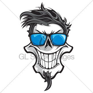 325x325 Zombie Skull Face Monster Gl Stock Images