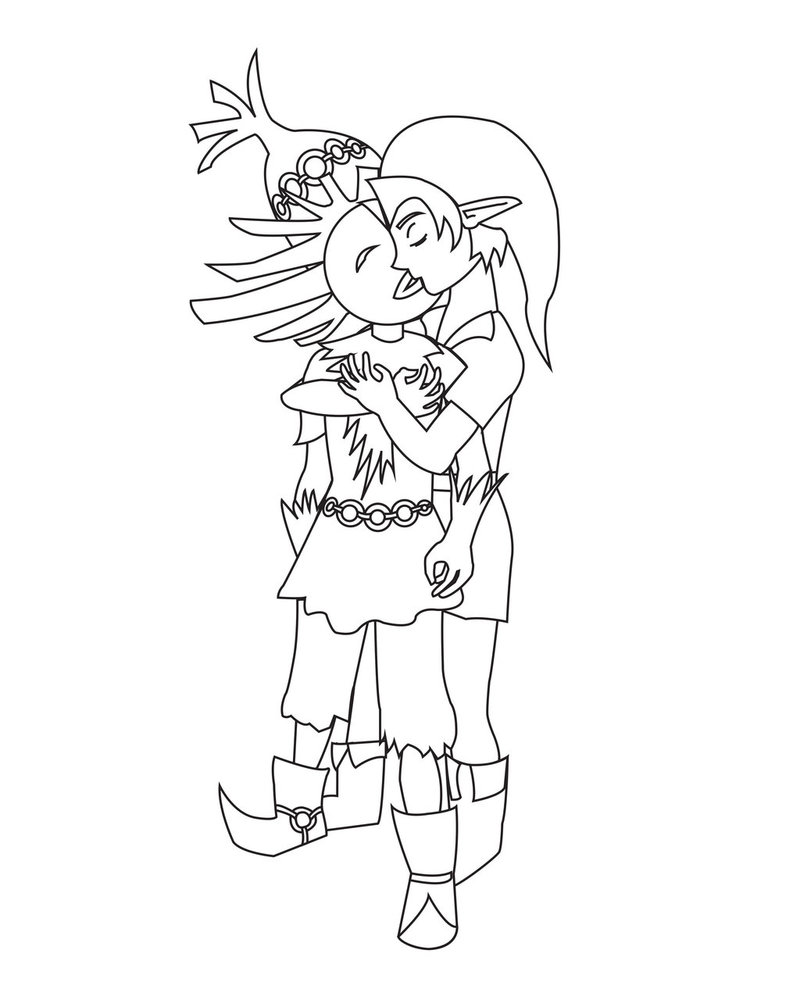 800x1000 Link X Skull Kid By Brocknova