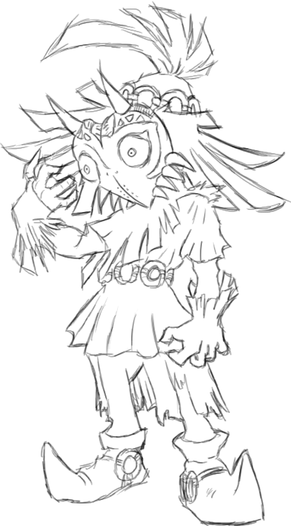 415x749 Skull Kid By Abzol