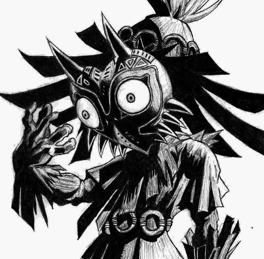 900x883 The Skull Kid By Jackpoints