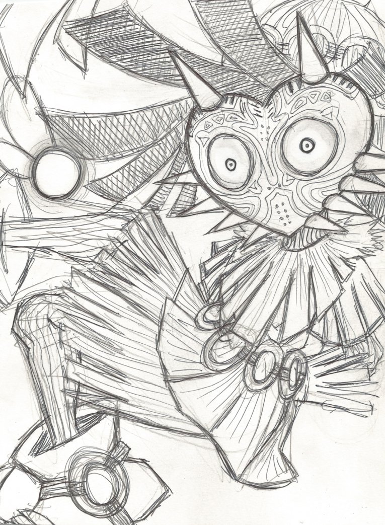 765x1043 Inktober 2016] Skull Kid And Tael By Prismkidd