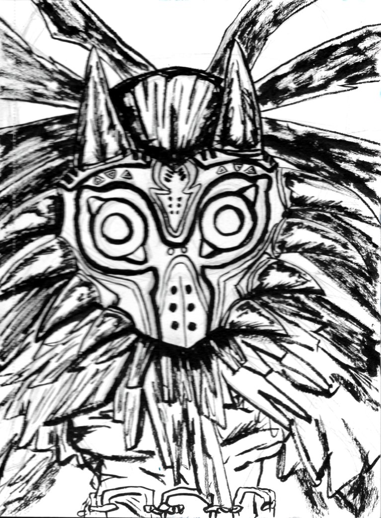 767x1042 Inktober Skull Kid By Autobotchari