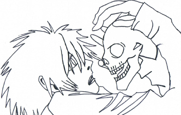 610x388 L With A Skull Line Drawing By Chucky 14567