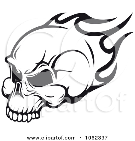 450x470 Easy Skull Drawings With Flames