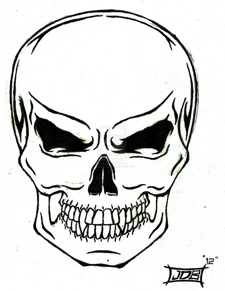 Skull Outline Drawing at GetDrawings | Free download
