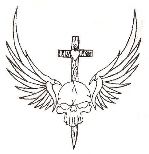 485x500 Skull Angel By Soldadoporvida