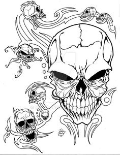 236x305 How To Draw A Skull Tattoo Skull Drawings, Drawings And Tattoo