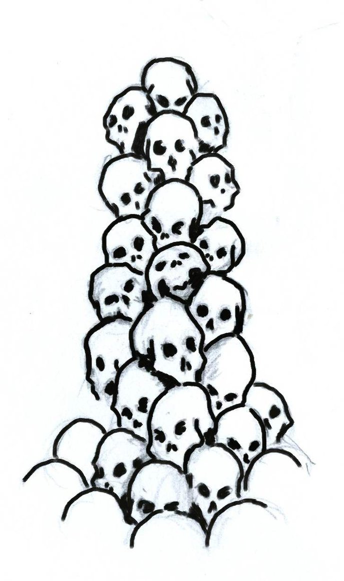 688x1161 Skull Pile Line1 By Lordfirekaze
