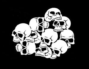 300x233 High Detail Airbrush Stencil White Skull Pile Free Uk Postage Ebay