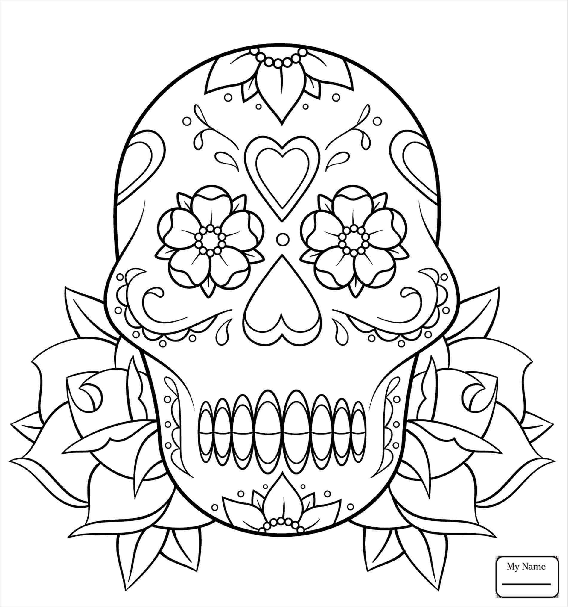 1899x2027 S Coloring Page Free Printable Pages Head Tattoo Design Photo