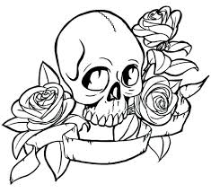 235x215 Skull Colouring Pages