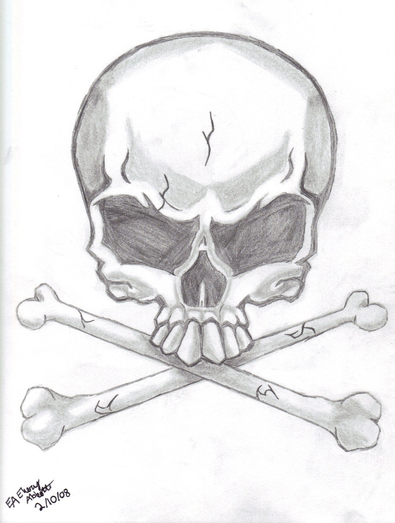 777x1028 Sketch Skull Tattoo Simple