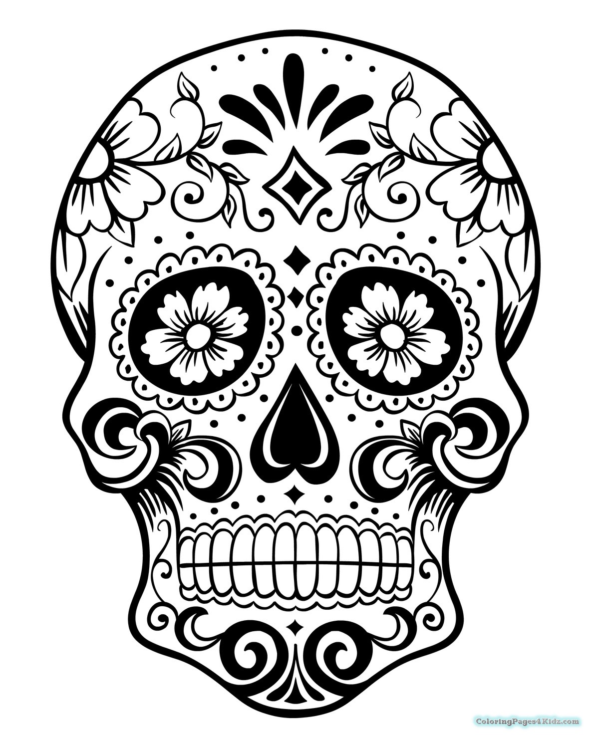 1180x1475 Candy Skull Drawing Step By Step