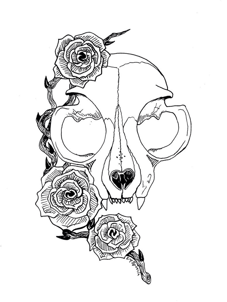 Skull Sleeve Drawing at GetDrawings | Free download