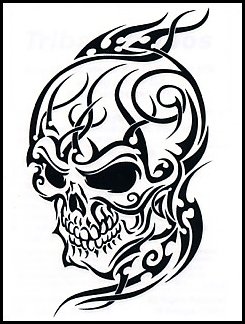 245x324 Skull Half Sleeve Tattoos Designs