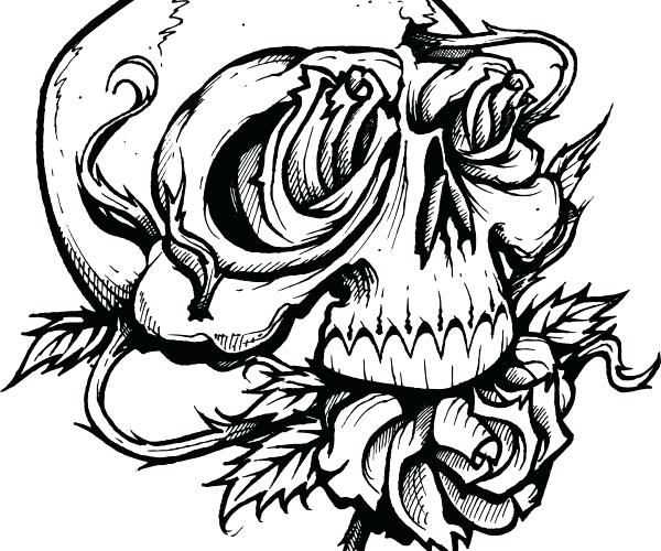 600x500 Skull Tattoo Flash Art Snake And Skull Tattoo Art Sticker Picture