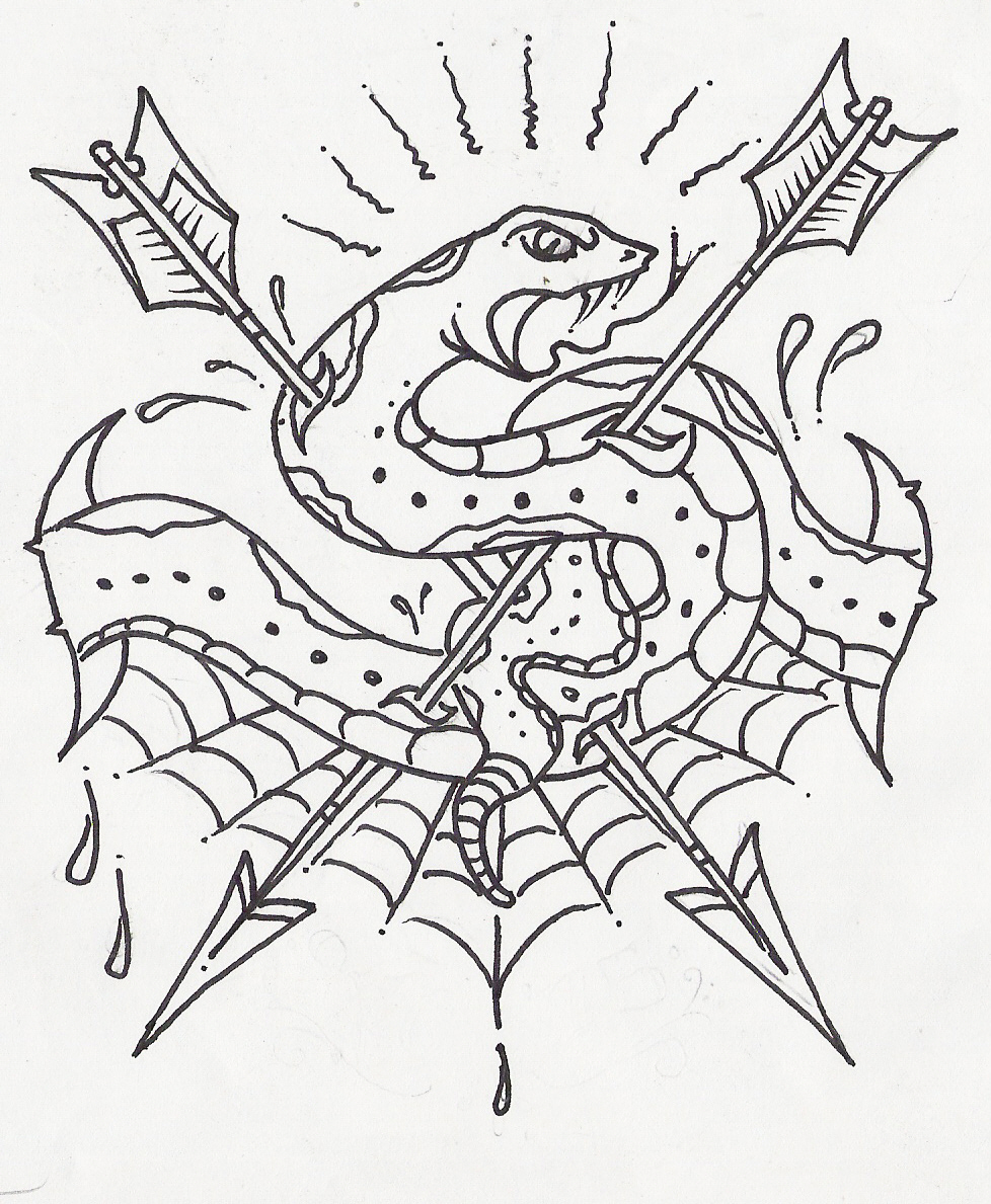 978x1189 Skull Heart Snake By Sambarrett