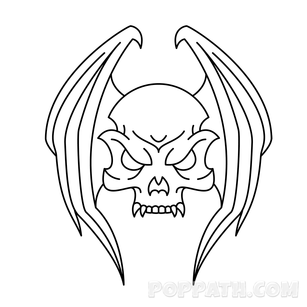 1000x1000 How To Draw A Skull Tattoo Pop Path