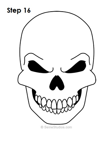 386x500 How To Draw A Skull