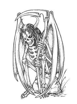 271x366 Drawn Grim Reaper Skeleton