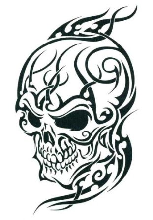 311x445 25 Cool Tribal Skull Tattoos Only Tribal