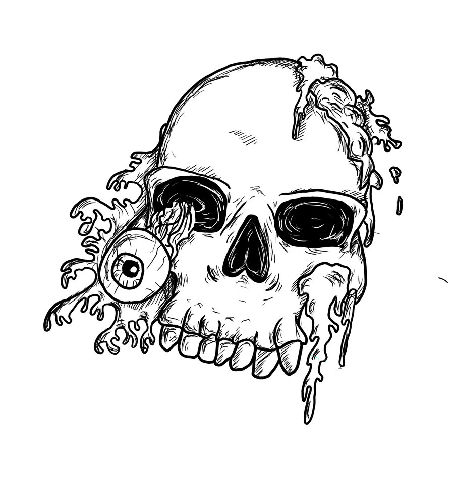 900x990 Skull Tattoo Design By Spearminty