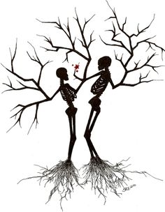 236x304 Skeleton Mother And Child Trees Beautiful Skulls