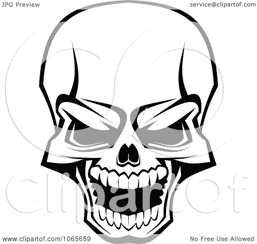 1080x1024 Clipart Scary Skull 3