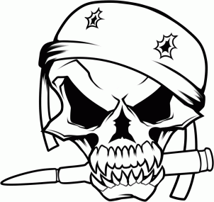 302x285 Military Skull Drawings Russian Military Skull Drawings
