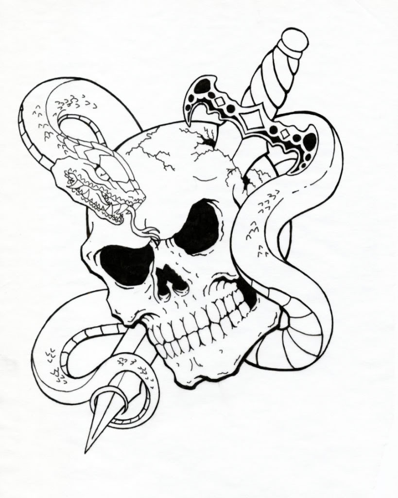 819x1024 Skull Drawings With Roses And Guns