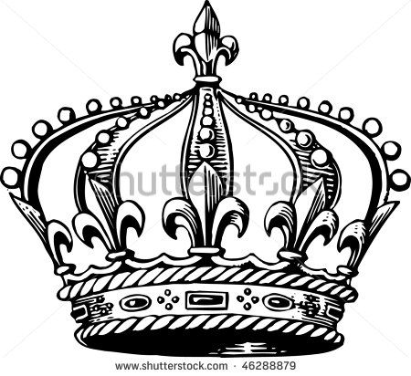 450x412 King Crown Tattoo Design
