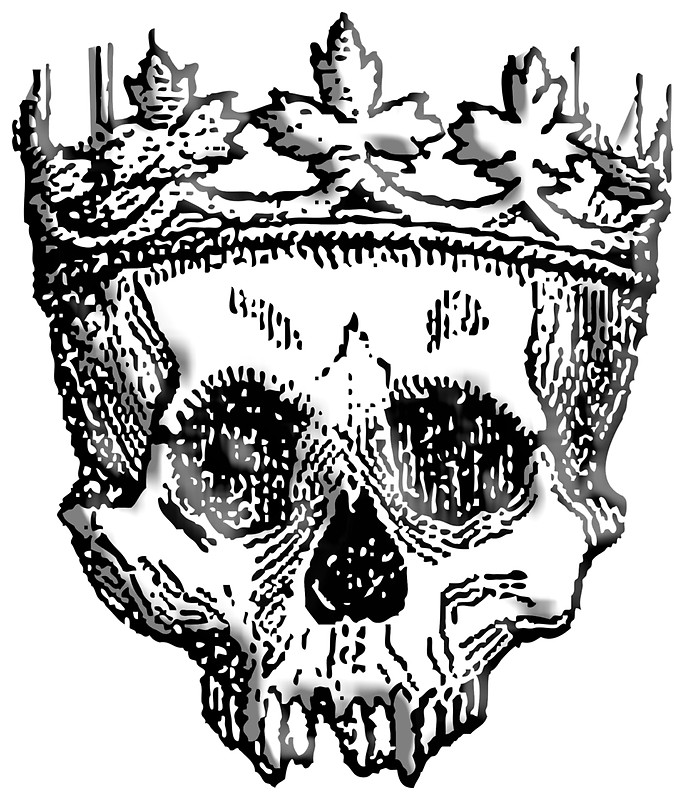 685x800 Skull King, Death, King Of The Dead, Skull, Crown, On Black