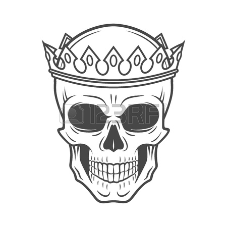 450x450 Skull King Crown Design Element. Vintage Royal T Shirt