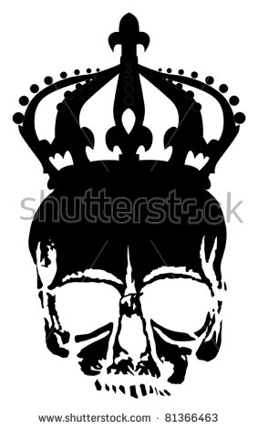 283x470 Skull With Crown Clipart