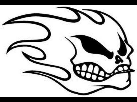 480x360 How To Draw A Flaming Skull