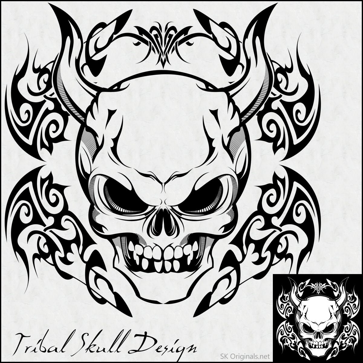 1200x1200 Tribal Skull Design By Skoriginals On Tribal