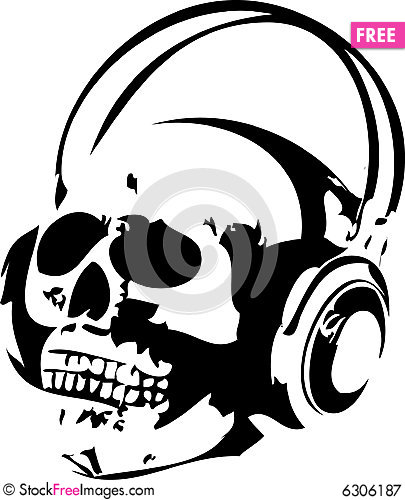 405x500 Skull And Headphones