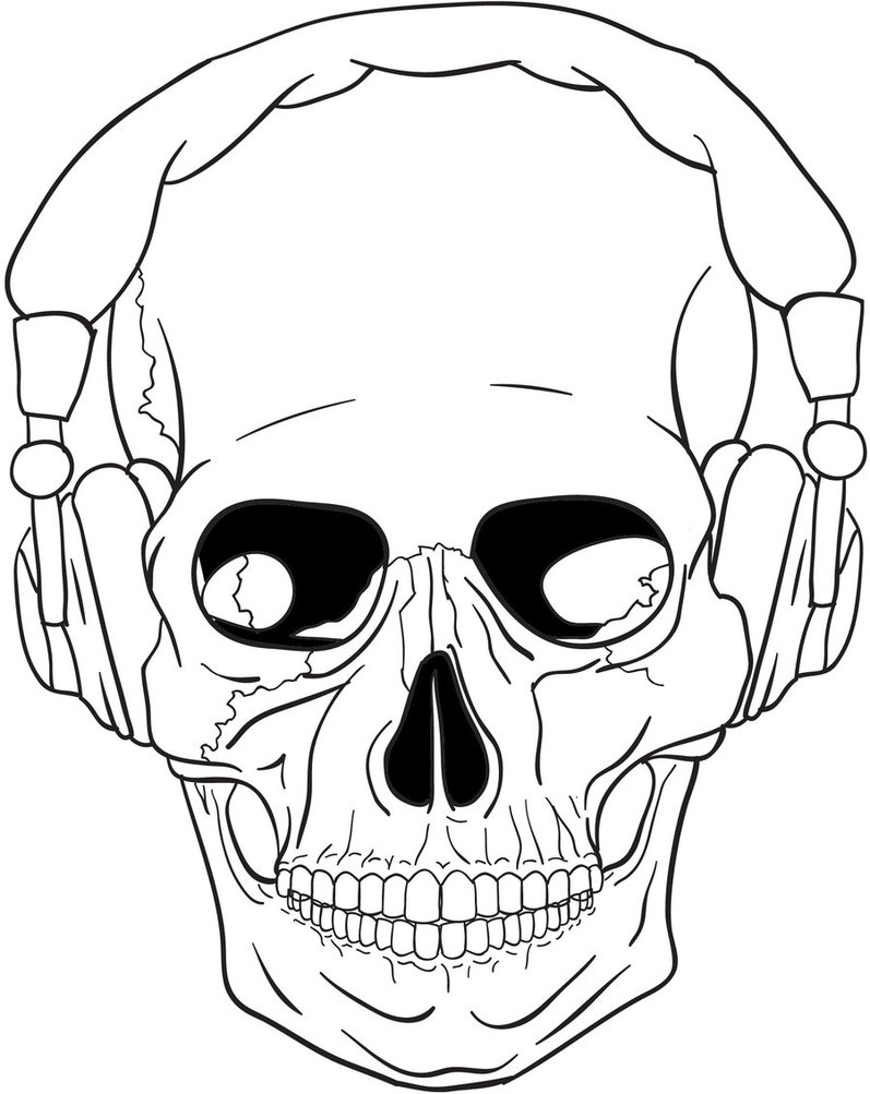 797x1003 Skull Headphones Digital By B Eats