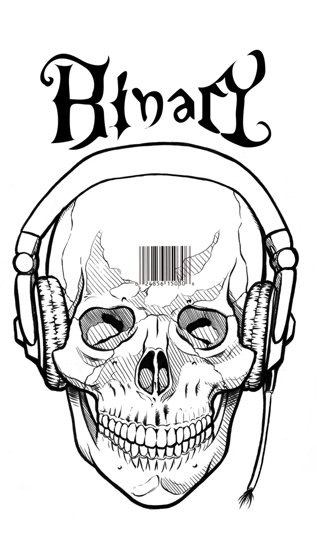 625x1050 Skull N Headphones Inked By Snigom