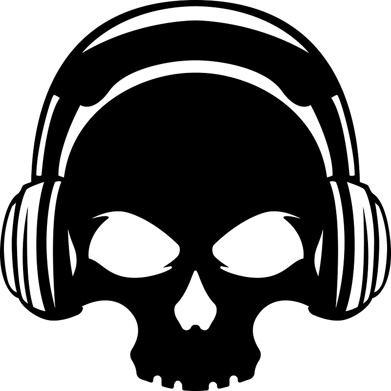 Skull With Headphones Drawing at GetDrawings | Free download