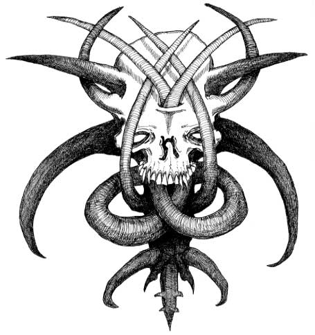 455x484 Horned Skull