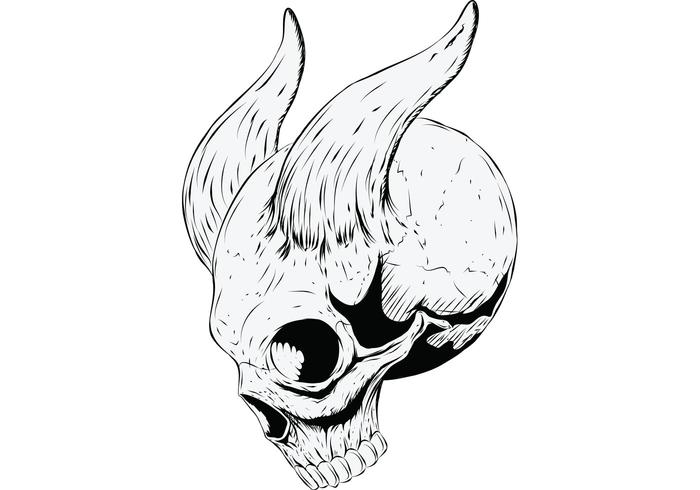 700x490 Skull With Horns